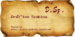 Drótos Szabina névjegykártya
