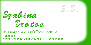 szabina drotos business card