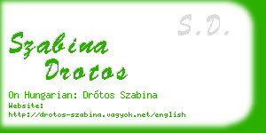 szabina drotos business card